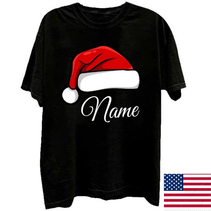 Custom Name Christmas Design Holiday Tee Xmas Gift for Family, Friend Unisex T-Shirt