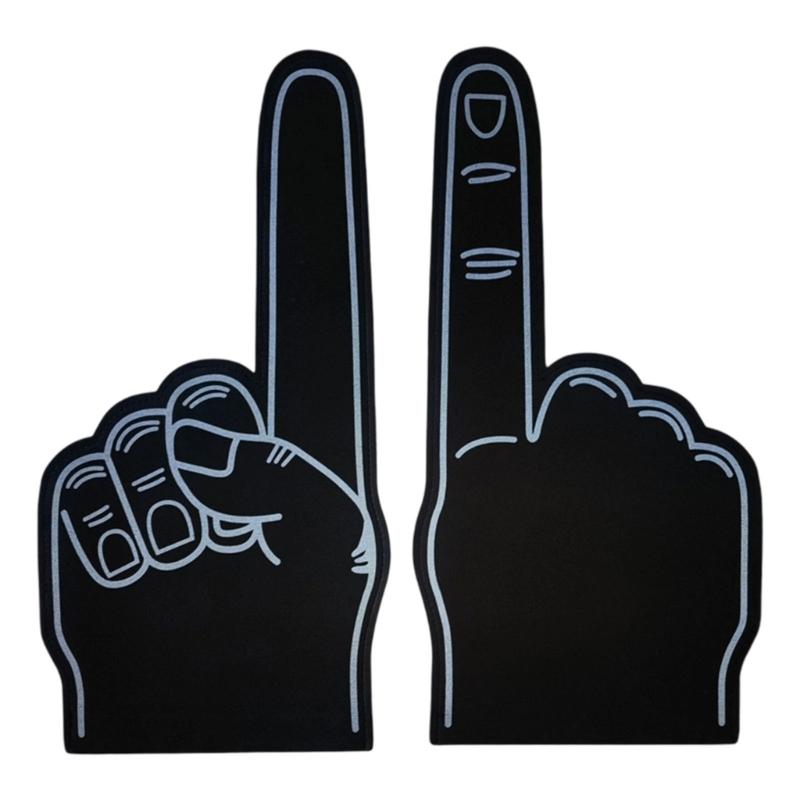 2 Part Oversized Cheer Hand Gloves Showy Foam Fingers For Stadium Event And Concert Festivities