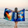 1pc TURBO1 Beach Towel, Beach and Seaside Swimming Pool Equipment, Fashion Pattern, Rectangular, Travel Essentials