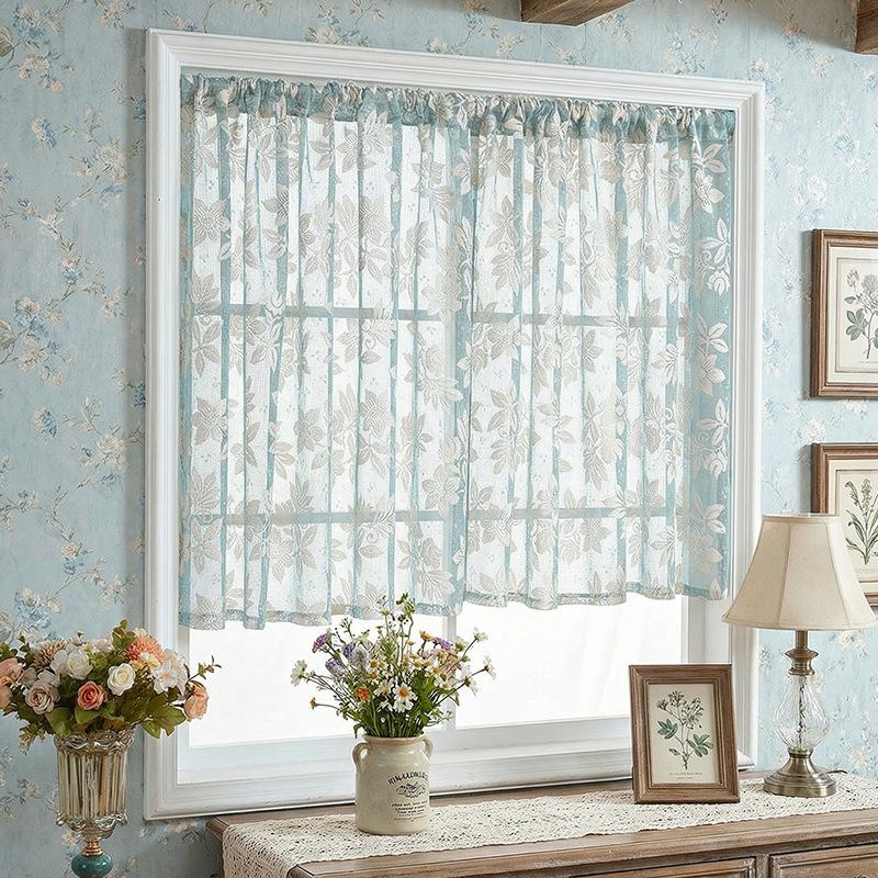 Кофейная Занавеска Маленькая Свежая Простой Стиль Современная Москитная Сетка Гостиная Спальня Гостевой Дом Готовая Светопропускающая Занавеска Москитная Сетка
