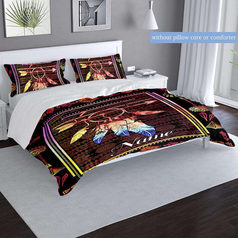 Dreamcatcher Customize Your Name Duvet Cover Softbedding Set For Bedroom Guest Room And Dorm Decoration Threepiece Set Includes 1 Duvet Cover 2