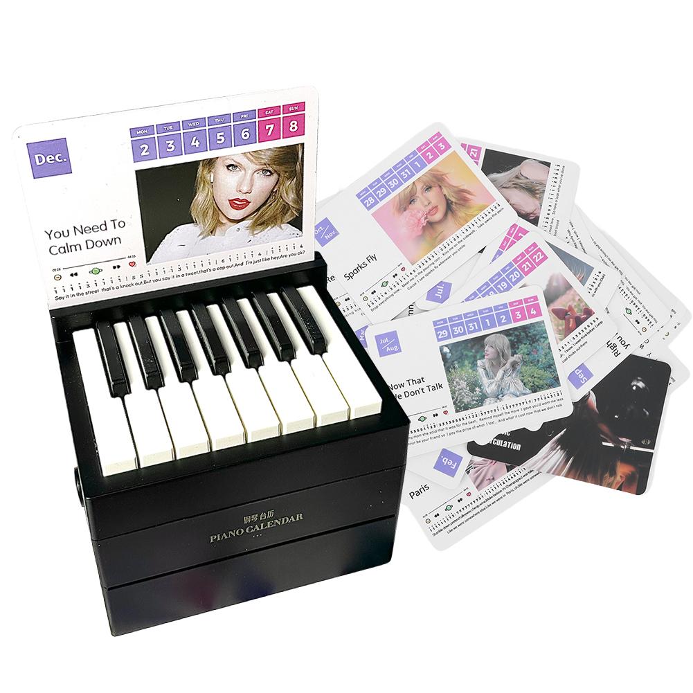 Календарь Taylor Piano Calendar 2025 Piano Desk Calendar Playable Mini Piano Calendar Music Sheets Toy Desktop Decorations Gifts for Fans