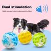 Squeaky Dog Ball Pets Rubber Chew Toy Non-Toxic Bite Resistant Fetch Ball Promotes Teeth Health for Aggressive Chewers Indoor Outdoor Fun
