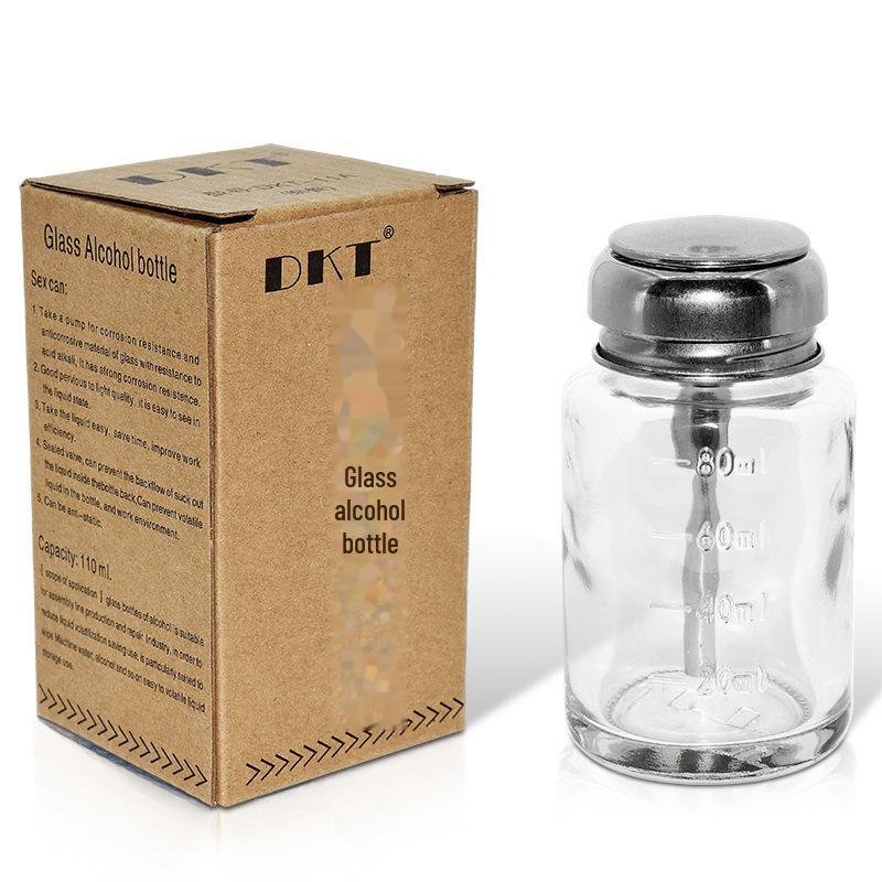 Press-Type Anti-Corrosion Anti-Static Glass Alcohol Bottle for Mobile Phone Repair