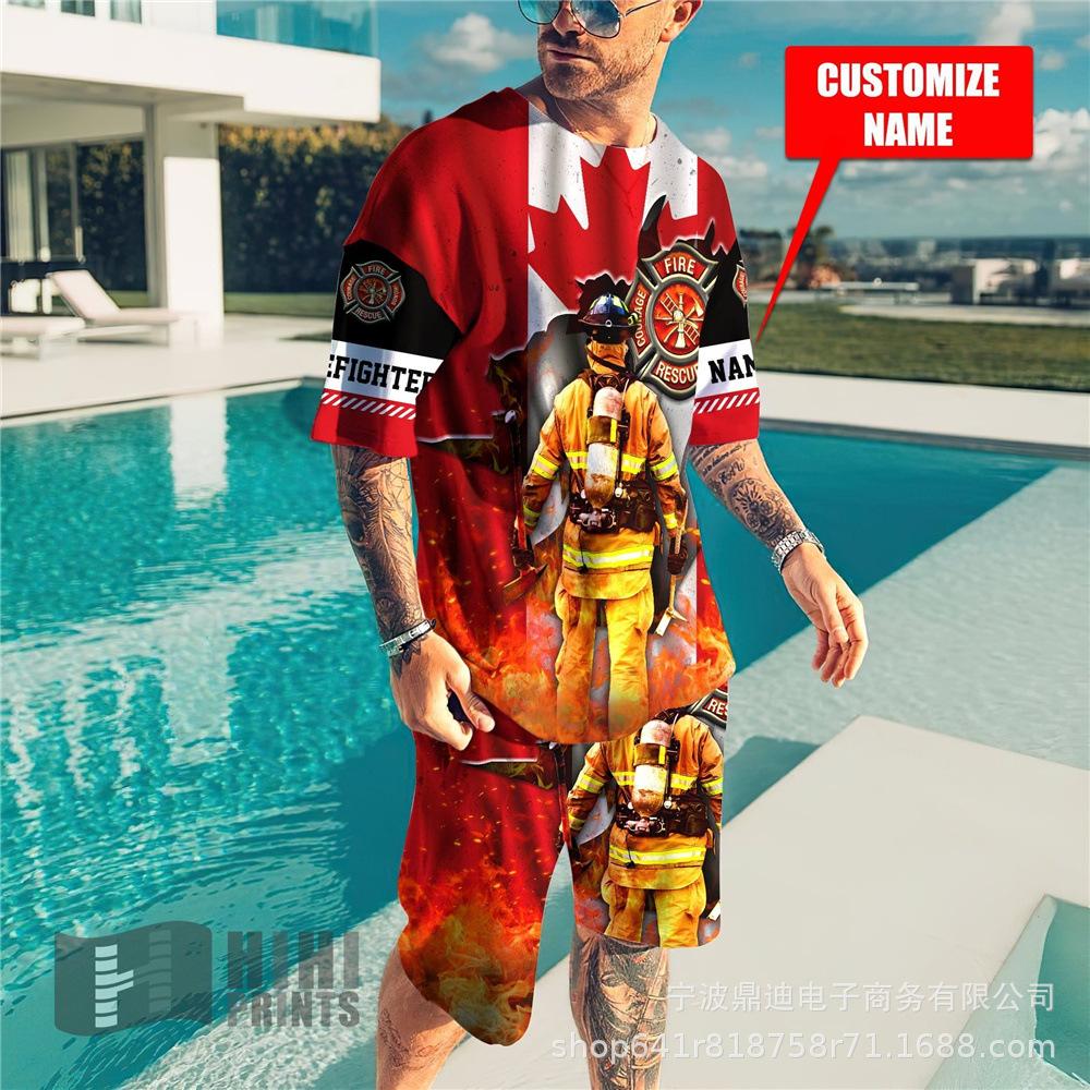 Летняя мужская футболка с 3D принтом и круглым вырезом, шорты с короткими рукавами, комплект из двух предметов, модная повседневная классная уличная одежда, спортивный костюм большого размера