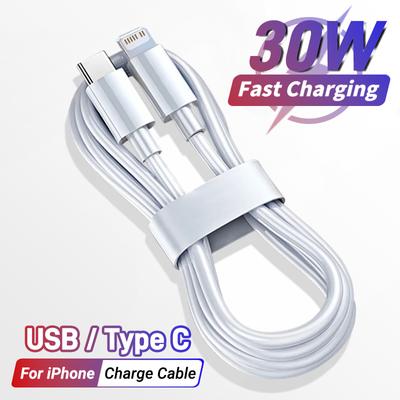 PD 30 Вт кабель для быстрой зарядки для iPhone 14 13 11 12 Pro Max Mini 7 8 X XS XR Plus 1 м 2 м USB Type C аксессуары для быстрой зарядки телефона
