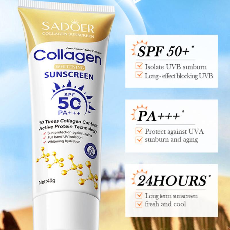 Солнцезащитный крем с коллагеном и отбеливающим эффектом SADOER Anti-Wrinkle Anti-UV Sunscreen