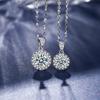 Украшение круглое ожерелье из муассанита со снежинкой женское серебро S925 с полной инкрустацией простая цепочка на ключицу