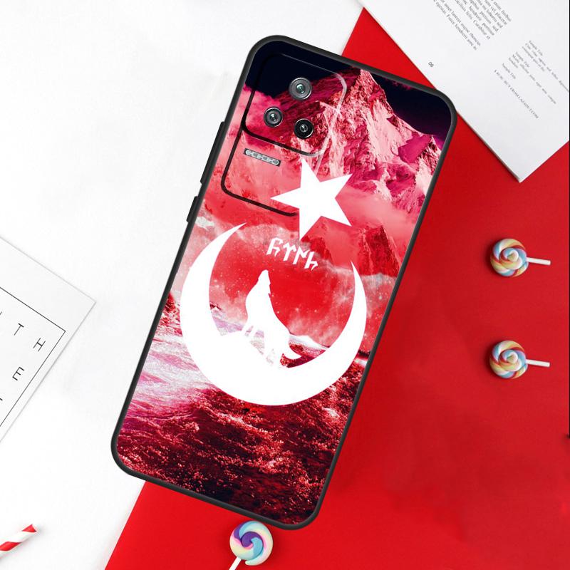 Чехол с флагом Турции для Xiaomi 14T 11T 12T 13T Pro 13 14 15 Ultra POCO X7 Pro X3 X5 X6 F5 F6 M6 Pro