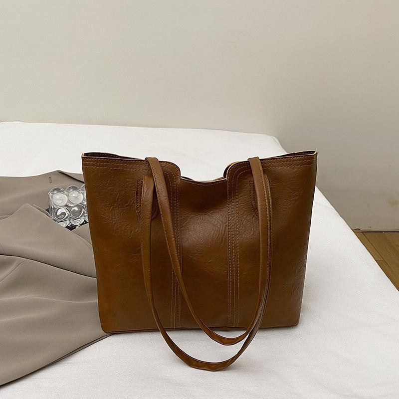 Осень-зима 2025, высококлассная вместительная сумка-тоут, женская модная сумка через плечо, повседневная универсальная сумка под мышкой для женщин