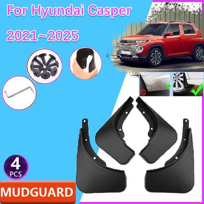 Автомобильные брызговики для Hyundai Casper AX1 2025~2025 Брызговики Защитные накладки на крылья Колеса Пылезащитные Защита от брызг Грязезащитные Колесные арки Автоаксессуары