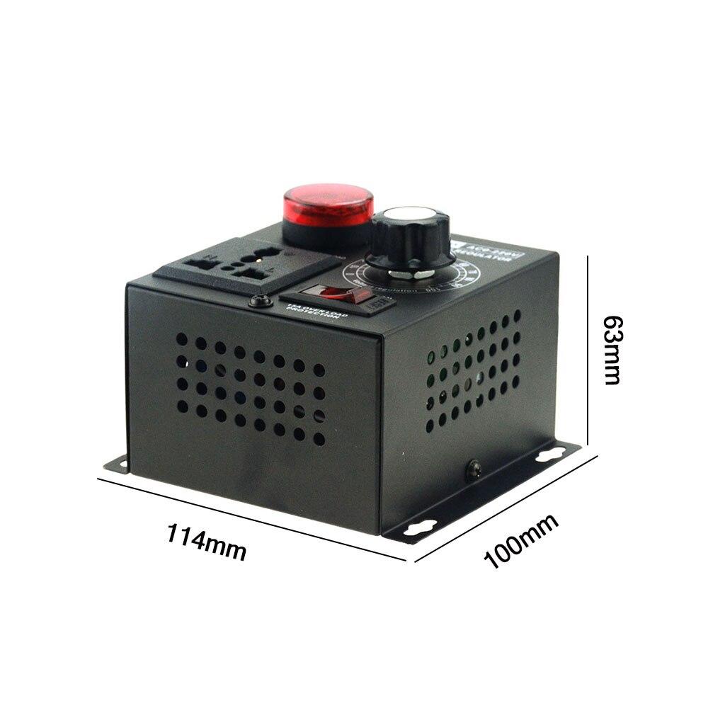 1 шт., вилка европейского стандарта, переменный ток 220 В, 4000 Вт, SCR, электронный регулятор напряжения, регулятор температуры, скорость двигателя, диммер, электрический инструмент, регулируемый