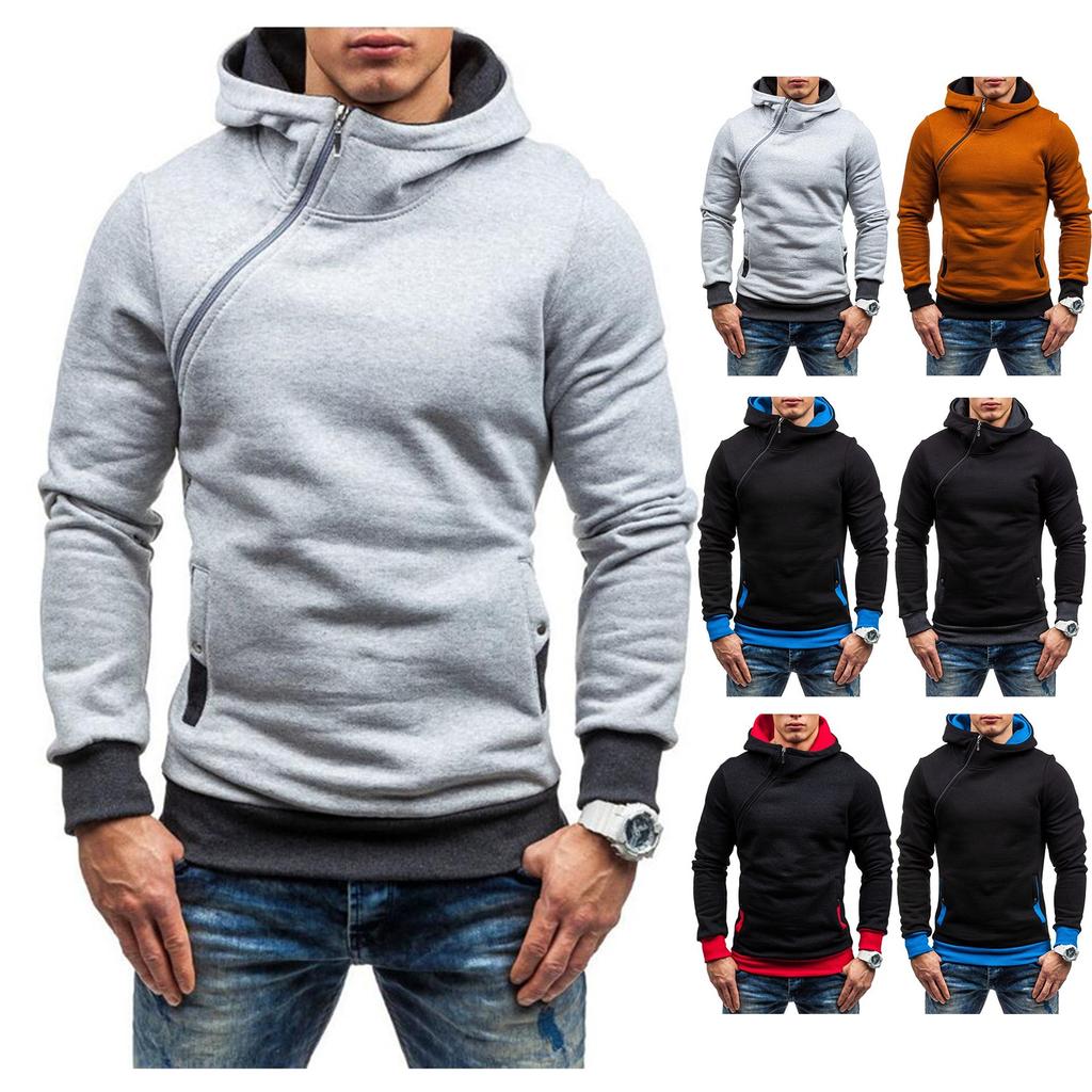 Men's Fall And New Men's Pullover Thick Coat Hoodie Zipper Hoodie