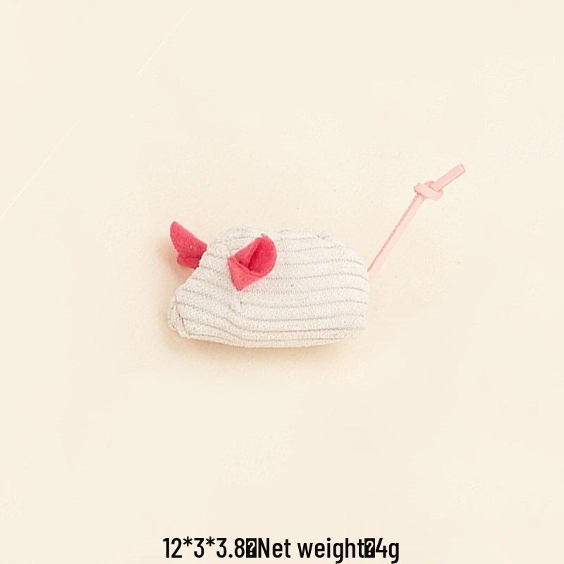 Набор игрушек для кошек: Плюшевая мышь с перьями, молярная и устойчивая к укусам