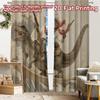 2pcs, 2D FLAT PRINTING Curtains (Without Rod) DinoRider Cat Modern Fashionable Curtainments Polyester Curtains Decorations
