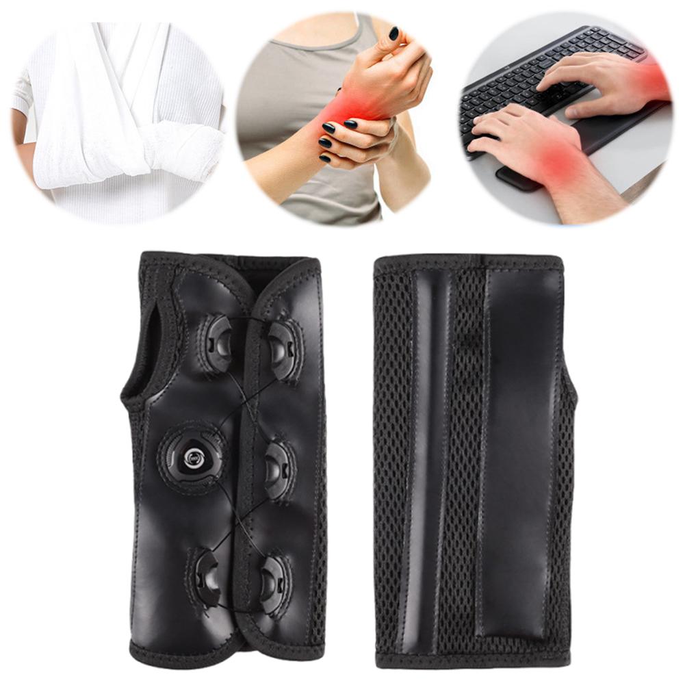Регулируемый бандаж на запястье с поворотной ручкой, поддержка запястья, съемная стальная пластина, обертывание запястья, регулируемое при тендините, артрите, растяжениях
