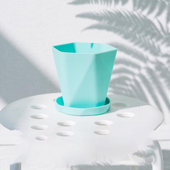 1 комплект изысканного цветочного горшка широкого применения, пластикового креативного ромбовидного цветочного горшка для дома