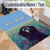 Custom Text Scream Ghostface Pattern Floor Rug Soft Indoor Carpet Mat Living Room Bedroom