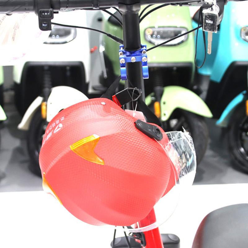 Крючки для электросамокатов Простая полка для велосипеда Вешалка для хранения труб Пряжка Крючки Крючки Портативная двойная металлическая стойка для шлема для электровелосипедов