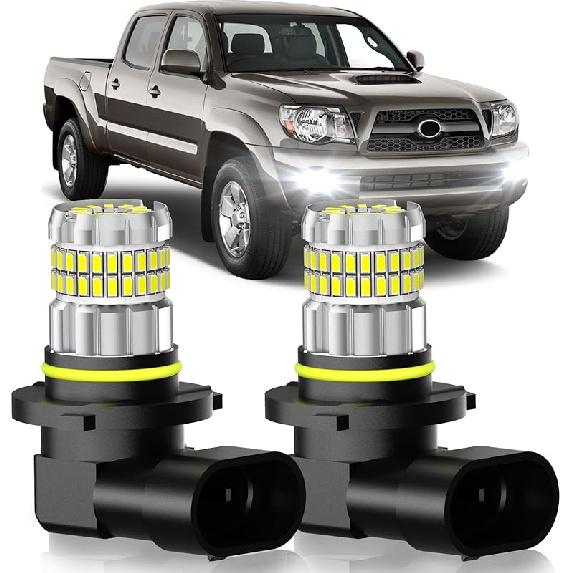 Подходит для Toyota 4Runner 2003-2009 Лампы противотуманных фар или ДХО, 13000 лм, Суперяркое 360° освещение, 9005/9145/H10 Противотуманные фары, 6000K Холодный белый, Улучшенные