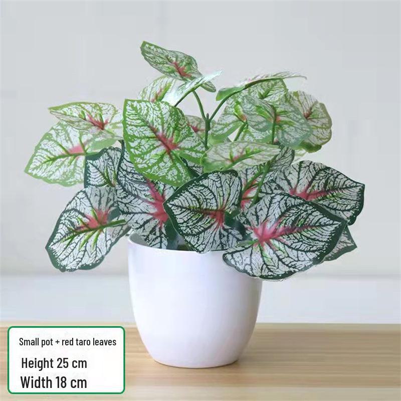 Декоративный набор небольших искусственных цветов в горшках для декора дома и гостиной