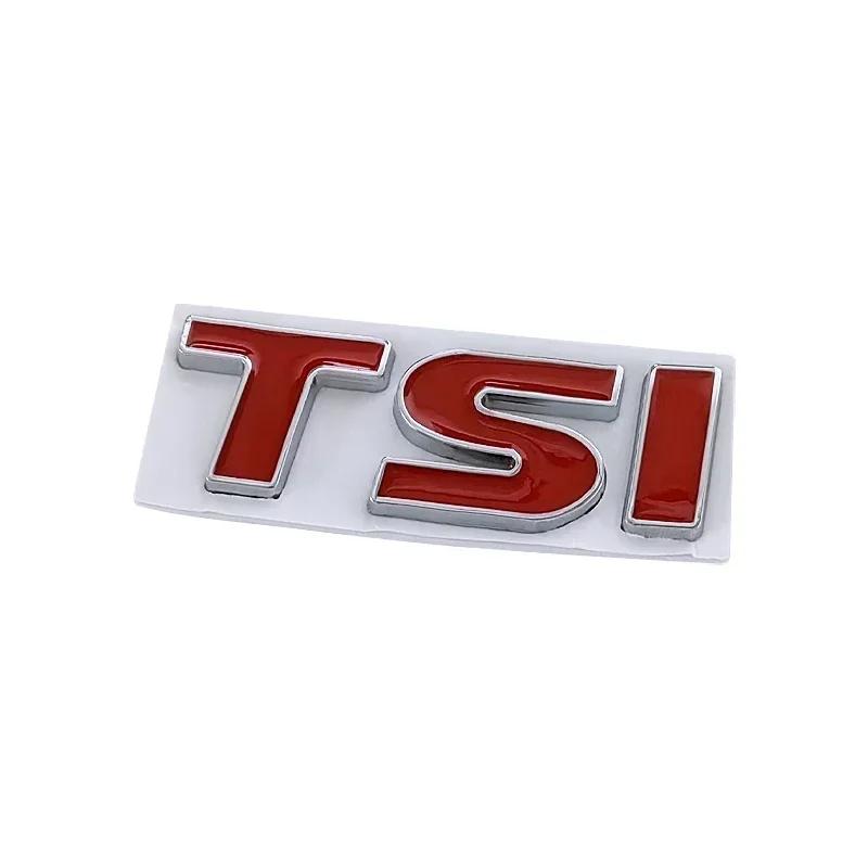 Metal TSI Car Body Side Emblem Rear Trunk Badge Sticker for Volkswagen VW Touareg Tiguan Polo Vento Golf Passat Jetta Sagitar