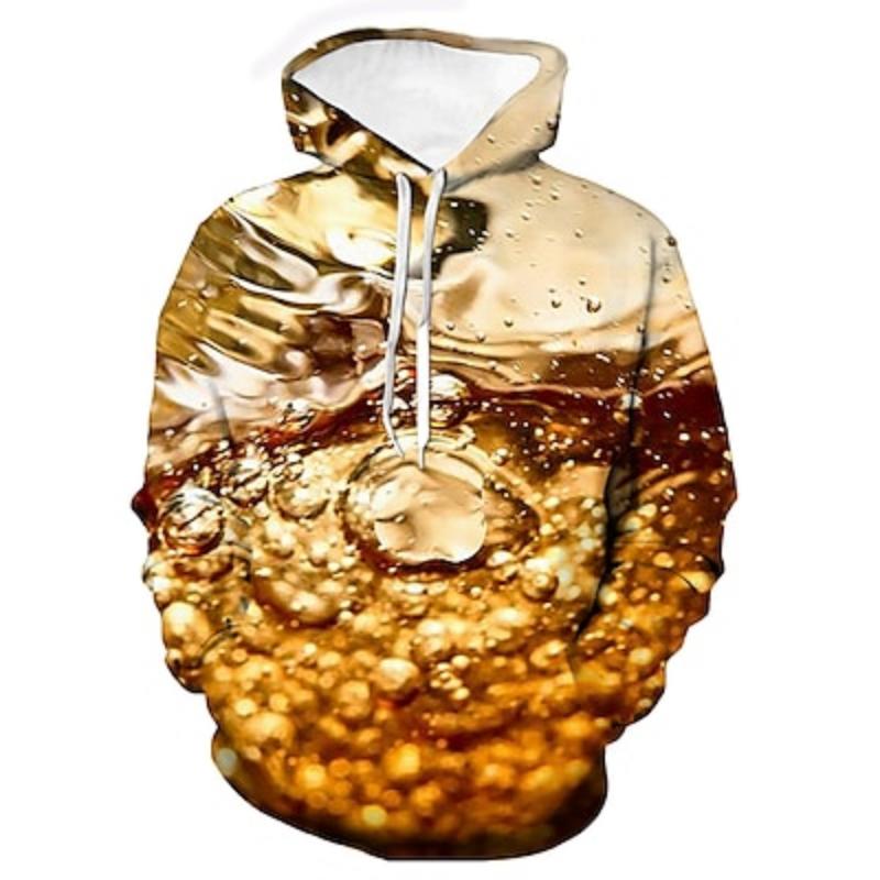 Oktoberfest Мужская унисекс толстовка с капюшоном Пуловер Толстовка с капюшоном Желтый Розовый Красный Королевский Синий Синий с капюшоном 3D Пивная вечеринка