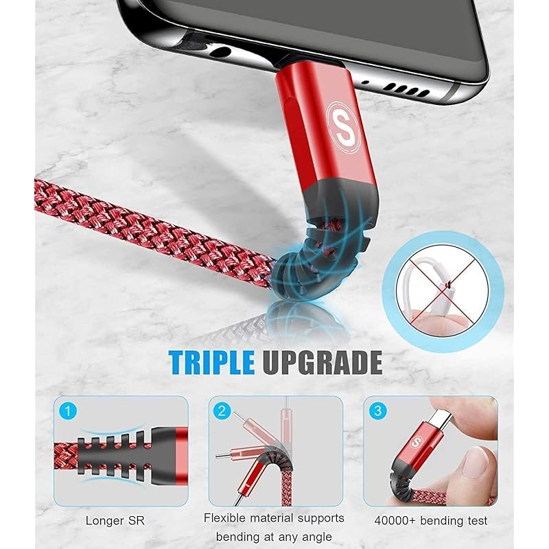 USB Type C - кабель [2M/комплект из 2 PD совместимых 60 Вт быстрая зарядка] iPhone 16/iPhone 15 Pro, iPhone15 Pro Max, iPhone15, iPhone15Plus, iPad