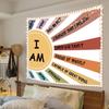 F-FUN SOUL Affirmation Tapestry 40x30inches Brave Positive Affirmations Wall Hanging Rainbow Tapestries for Office Bedroom Home Decor Dormitory