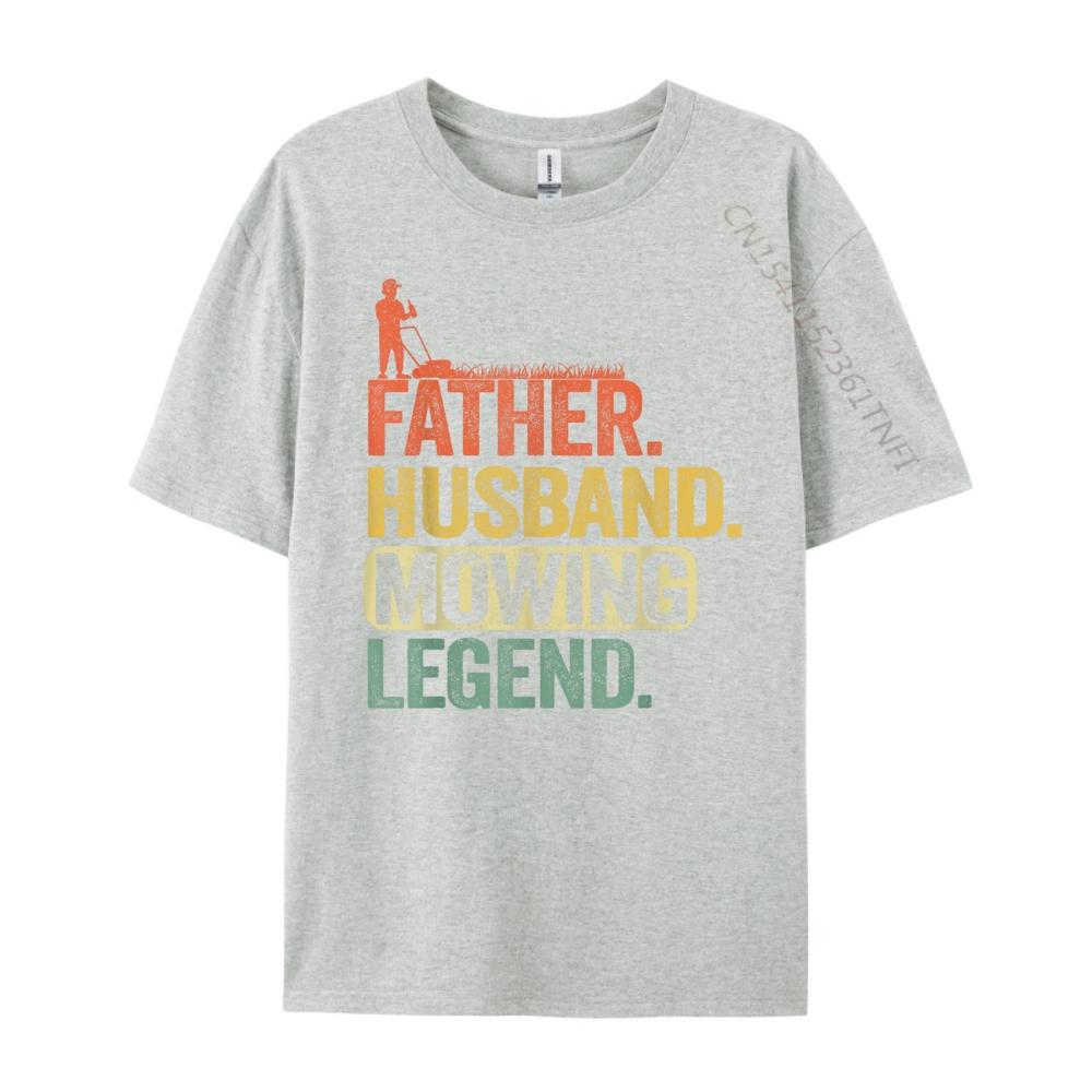 Father Husband Mowing Legend Gardener Dad Lawn Mowing XS Graphic T Shirts Mans Streetwear Tshirt Slogan