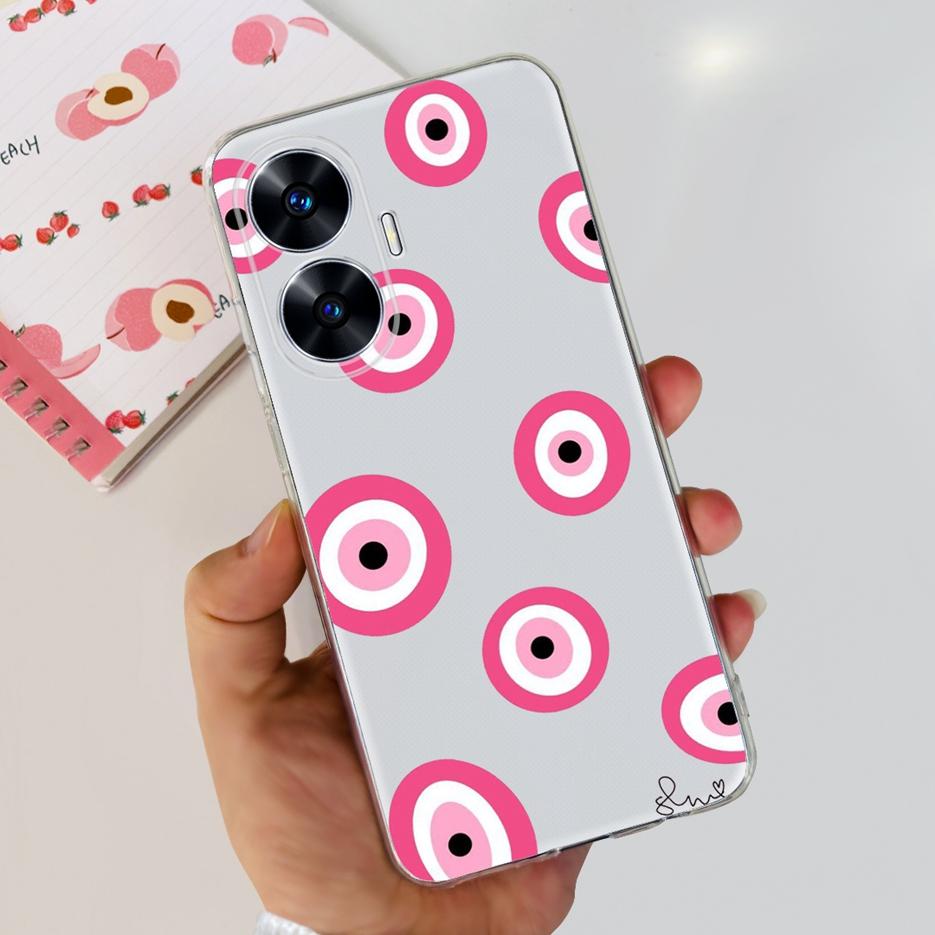 For Realme C55 4G Case RMX3710 Colorful Painted Cover Soft Slim Fundas Phone Case For Realme C55 C55 RealmeC55 Back Cover Bumper