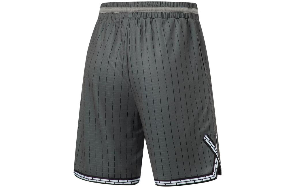 Li Ning Баскетбольные шорты CBA мужские черные с принтом узор AAPT561-1