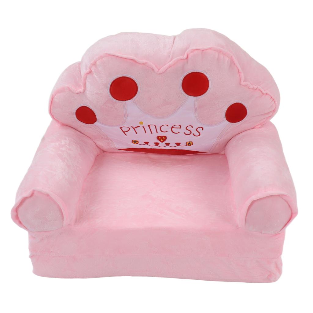 Складной детский диван 2 в 1, раскладной милый диван-кровать для гостиной, спальни, узор «Корона», розовый 3