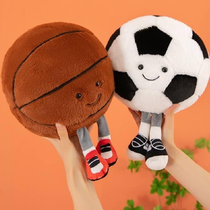 Toys Basketball Plush Cartoon Spherical Shape Motion Fill Doll Pillow Accompany