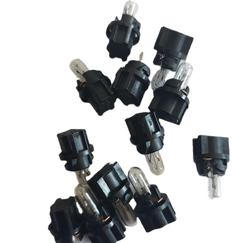 T5 Halogen Instrument Bulb with Holder 12V 2W for Dashboard and License Plate Lighting