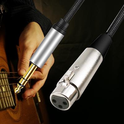 Аудиокабель «папа-папа/мама» 6,35 мм — кабель XLR 3-pin, аксессуары с защитой от помех для акустической системы, микрофона