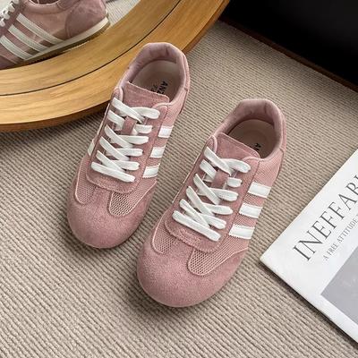 Ретро красные немецкие тренировочные туфли женские 2025 новая летняя женская обувь популярные универсальные на плоской подошве спортивные и повседневные кеды