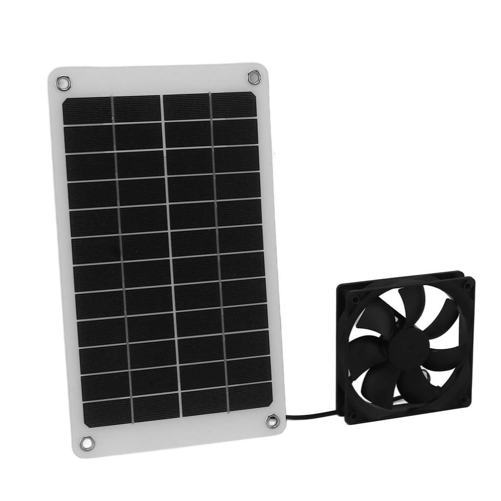 Solar Exhaust Fan IP67 Waterproof 10W 12V Solar Panel Ventilation Fan for Chicken Coop Shed Pet