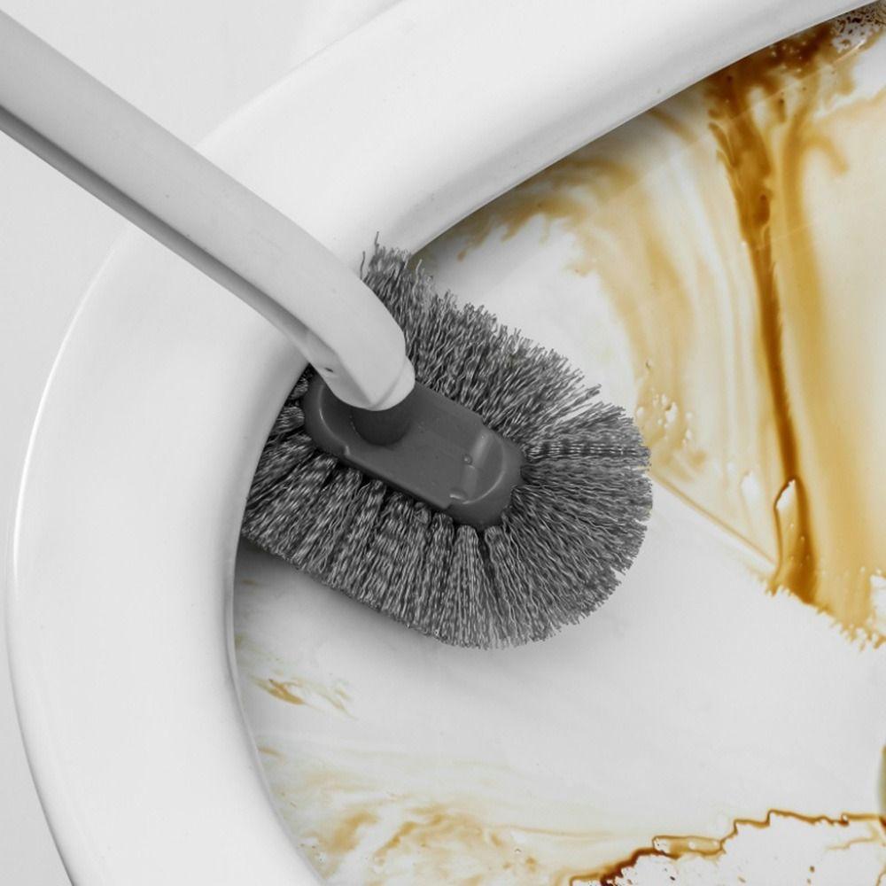 With Long Handle Cleaning Brush Wall Hanging Bathroom Brush Soft Toilet Brush Cleaner