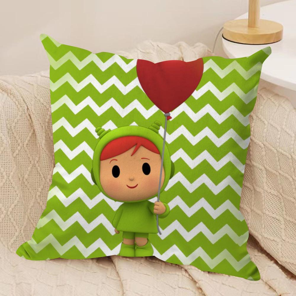 Мультяшная Милая Наволочка P-Pocoyo Шелковистый Короткий Плюш Двусторонняя Печатная Наволочка для Дивана Все Сезоны Домашний Декор Подарок