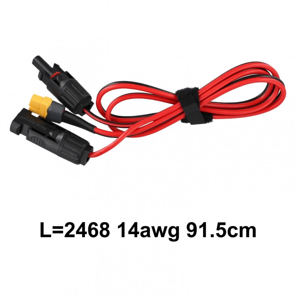 Кабель от солнечных панелей к разъему для портативного питания и зарядки