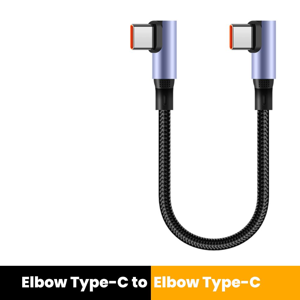 6A 0.15M 0.3M локтевой короткий кабель передачи данных Type C - Type C быстрая зарядка для iPhone 15 16 Samsung USB C кабель для Xiaomi OPPO