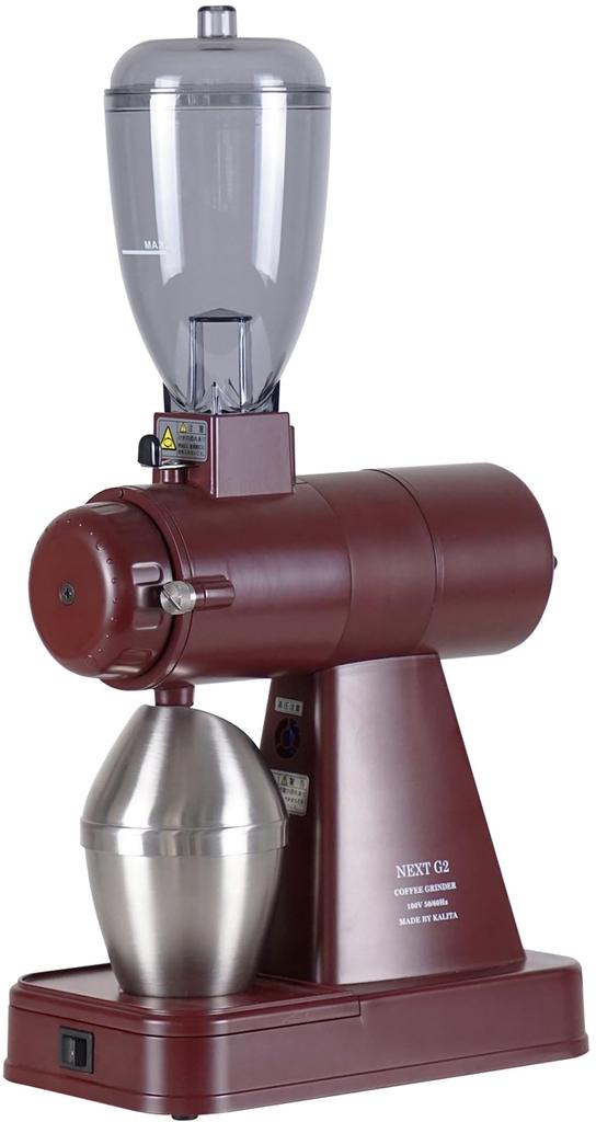 Kalita Coffee Mill Electric Static Eliminator NEXTG2 Bordeaux Brown Coffee Grinder Made In Japan Quiet Grinder Coffee Beginner Small Cafe Interior