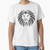 LION Черно-белая Классическая Футболка Футболка Сделано в США/Австралии Размер S-2XL