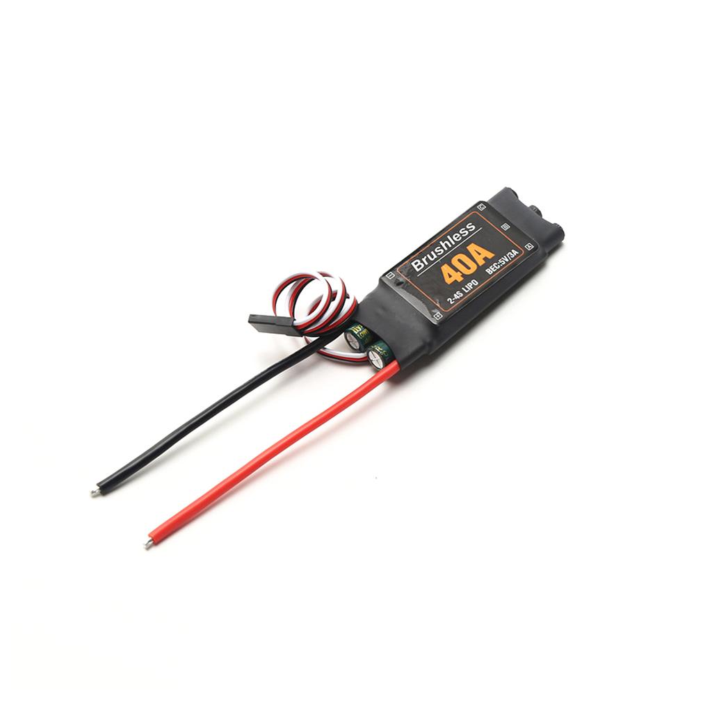 40A Brushless ESC 2 4S Electronic Speed Controller XT60 Plug with 5V 3A BEC 3.5MM Banana Head for Airplane Aircraft