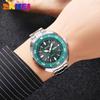 New Steel Belt Quartz Watch Business Casual Men's Watch 30 Meters Waterproof Rotatable Outer Ring Watch
