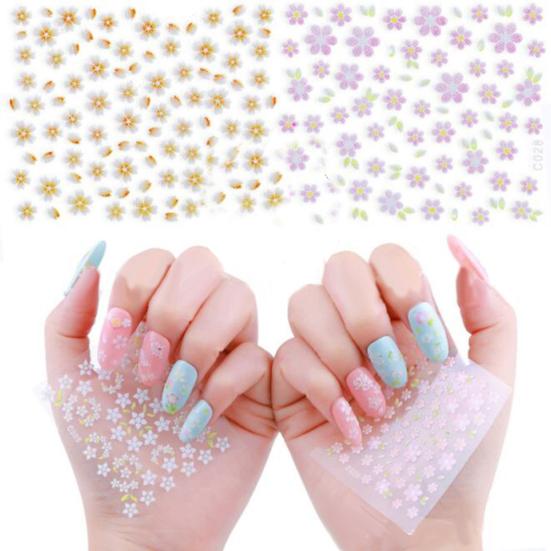 10 листов цветок наклейки для дизайна ногтей DIY наклейка смешанный стиль маникюр декор
