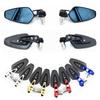 Carbon Motorcycle Mirror Handlebar Handle Bar Ends Side Mirrors For YAMAHA MT 07 09 10 WR 125 250 KTM DUKE 690 125 200 390