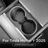 Автомобильный коврик-подстаканник для Tesla Model Y Juniper 2026 2026 Model 3 2026 2026 Подстаканник на центральной консоли Противоскользящий коврик Аксессуары для интерьера