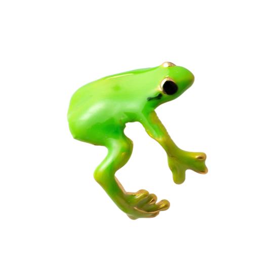 Кольцо для пальца в форме лягушки, пряжка для уха, однотонный сплав, гальваническое отверстие, регулируемый браслет для праздников и вечеринок, аксессуары
